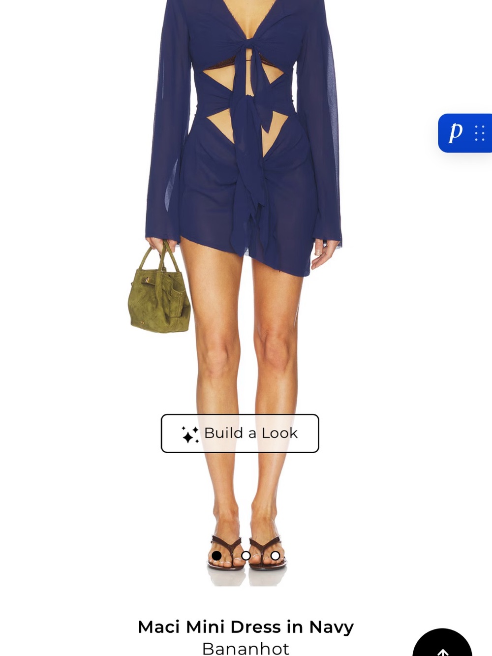 Bananhot Maci Mini Dress in Navy